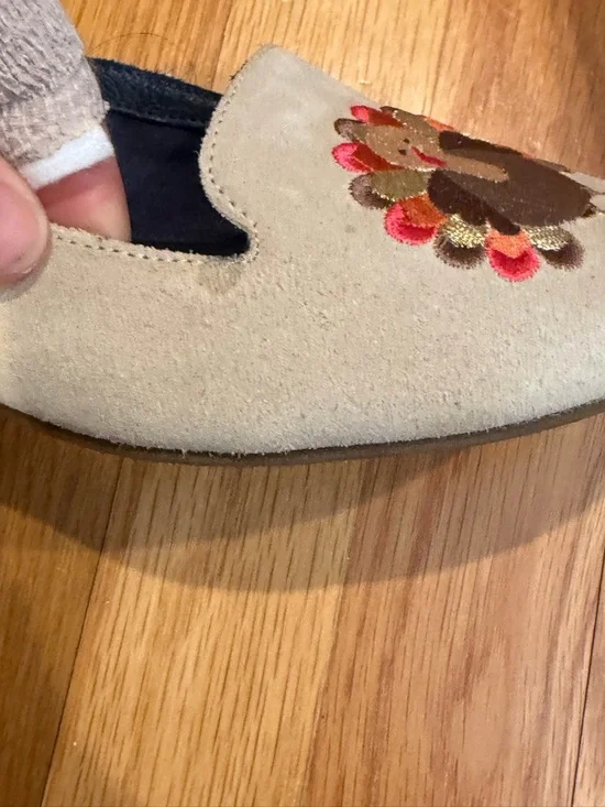 Jack Roger's Women’s Slip-On Flats with Embroidered Turkey Motif - Picture 4 of 4